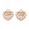 Rack Plating Alloy Pendants, with ABS Plastic Imitation Pearl, Heart with Word Love, Golden, 17x16x3mm, Hole: 2mm
