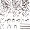 PH PandaHall 150pcs Spiral Bone Tips, 3 Sizes 304 Stainless Steel Tips Covers for Spiral Bone Spiral Corset Boning Caps Chain End Cap Findings for Costume Bridal Gowns Dress DIY Crafts