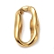 Ion Plating(IP) 304 Stainless Steel Linking Rings, Irregular Oval Connector, Real 18K Gold Plated, 18.5x10x2mm, Inner Diameter: 14x4mm