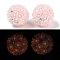 Handmade Luminous Polymer Clay Rhinestone Fancy Beads, Pen Focal Beads, with Acrylic Daisy Flower, Pink, 20~21mm, Hole: 2mm
