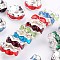 Brass Acrylic Rhinestone Spacer Beads, Cadmium Free & Lead Free, Grade B, Wavy Edge, Rondelle, Silver Color Plated, Mixed Color, 8x3.8mm, Hole: 1mm