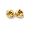 Brass Beads, Cadmium Free & Nickel Free & Lead Free, Knot Twist, Real 18K Gold Plated, 6.5x4mm, Hole: 1.6mm