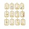 Brass Micro Pave Cubic Zirconia Pendants with Enamel, Constellation with Rectangle, Rack Plating, Long-Lasting Plated, Lead Free & Cadmium Free, Real 18K Gold Plated, 25x14.5x4mm, Hole: 3.5x2.5mm