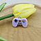 Resin Pendants, with Platinum Plated Iron Loops, Game Controller Charm, Lilac, 20x28mm