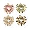 Brass Micro Pave Cubic Zirconia Pendants, Real 18K Gold Plated, Cadmium Free & Lead Free, Heart Charms, Mixed Color, 23x24.5x2.5mm, Hole: 3mm