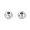 Rack Plating Brass Bead Cone, Real Platinum Plated, 6x2.7mm, Hole: 1.8mm