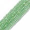 Electroplate Glass Beads Strands, AB Color Plated, Faceted Rondelle, Lime Green, 2.9~3.3x2mm, Hole: 0.5mm, about 144~150pcs/strand, 35~37cm