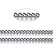 Brass Twisted Chains, Curb Chains, Diamond Cut, Unwelded, Faceted, with Spool, Oval, Lead Free & Cadmium Free, Gunmetal, 4x3x0.8mm, about 301.83 Feet(92m)/roll