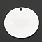 Aluminium Pendants, Laser Cut Pendants, Flat Round, Stamping Blank Tag, Silver, 47.5x1.5mm, Hole: 4mm