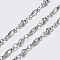 Tarnish Resistant 304 Stainless Steel Chains, Flat Round and Oval Link Chains, Soldered, Stainless Steel Color, 8~11x2.5~3x2~2.5mm