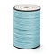 Round Waxed Polyester Thread String, Micro Macrame Cord, Twisted Cord, for Leather Sewing Stitching, Light Sky Blue, 0.55mm, about 131.23 yards(120m)/roll