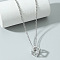 201 Stainless Steel Pendant Necklace for Men, Stainless Steel Color, Cube, 23.62 inch(60cm)