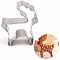 Tarnish Resistant 304 Stainless Steel Christmas Cookie Cutters, Cookies Moulds, DIY Biscuit Baking Tool, Christmas Reindeer/Stag, Stainless Steel Color, 71x56x17mm