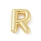 Rack Plating Brass Pendants, Long-Lasting Plated, Lead Free & Cadmium Free,  Real 18K Gold Plated, Letter R, 17.5x13x4mm, Hole: 1.8mm