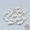 925 Sterling Silver Pendants, with Jump Ring, teardrop, Silver, 17x8x4mm, Hole: 4mm