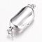 Tarnish Resistant 304 Stainless Steel Box Clasps, Stainless Steel Color, 20x8x7mm, Hole: 2.5mm, Pin: 1.2mm