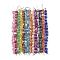 Electroplated Natural Quartz Beads Strands, Hexagon Prism, Irregular Shape, Mixed Color, 8~13x10~14x6~11mm, Hole: 1mm, about 15~16pcs/strand, 7.8~8 inch(20~20.5cm)