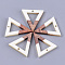 Resin & Walnut Wood Pendants, Triangle, Creamy White, 27.5x24x3.5mm, Hole: 1.8mm