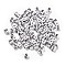 Opaque Acrylic Beads, Enamel Style, Cube with Letter, Letter S, 4.5x4.5x4.5mm, Hole: 2mm, 5500pcs/500g