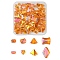 Electroplate Transparent Glass Beads, Mixed Styles, Mixed Shapes, Orange, 5.5~15x4~10.5x3~6.8mm, Hole: 0.8~1.2mm, 10pcs/style
