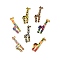 Alloy Pendants,  Cadmium Free & Nickel Free & Lead Free, Giraffe, Mixed Color, 33x17x1.5mm, Hole: 1.2mm