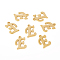 201 Stainless Steel Pendants, Laser Cut, Letter, Golden, Letter.E: 14x10x1.2mm, Hole: 1mm