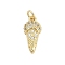 Brass Micro Pave Cubic Zirconia Pendants, Ice Cream Charms, Long-Lasting Plated, Rack Plating, Lead Free & Cadmium Free, with Jump Ring, Real 18K Gold Plated, 16.5x7.5x4mm, Hole: 3.5mm