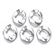 CCB Plastic Linking Rings, Quick Link Connectors, For Jewelry Curb Chains Making, Twist, Platinum, 48x40.5x10mm, Inner Diameter: 22x25mm