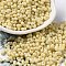Glass Seed Beads, Peanut, Champagne Yellow, 5.5~6x3~3.5x3mm, Hole: 1~1.2mm, about 4000pcs/pound