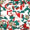 Christmas Theme Handmade Polymer Clay Cabochons, House, Colorful, 5-10x1.5-8x0.5-2mm