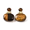 Natural Tiger Eye Perfume Bottle Pendants, with 304 Stainless Steel Findings, Faceted, Oval Charms, Golden, 32~33x25~26x10.5~11.5mm, Hole: 1.9mm