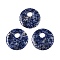 Natural Blue Spot Jasper Pendants, Flat Round Charms, 45x6mm, Hole: 10mm
