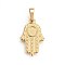 304 Stainless Steel Pendants, Cabochon Settings, Hamsa Hand/Hand of Miriam, Golden, 25x16x2mm, Hole: 5x8mm, Tray: 5mm.