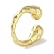 Rack Plating Brass Cuff Rings, Long-Lasting Plated for Women, Lead Free & Cadmium Free, Real 18K Gold Plated, US Size 6 3/4(17.1mm)