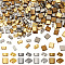 PH PandaHall 320pcs 4 Colors Metallic 2-Hole Seed Beads, Opaque Glass Spacer Beads 160pcs Tila Beads 160pcs Half Tila Beads Flat Rectangular Square Beads for Bracelet Necklace Earring Jewelry Making