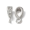 Brass Micro Pave Cubic Zirconia Pendants, Teardrop Charms, Lead Free & Cadmium Free, Long-Lasting Plated, Rack Plating, Platinum, 13.5x6.5x4.5mm, Hole: 2mm