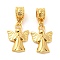 Tibetan Style Alloy European Dangle Charms, Large Hole Pendants, Angel, Golden, 30mm,Pendant: 19.5x14x2mm, Hole: 4.5mm