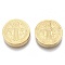 PVD Vacuum Plating 304 Stainless Steel Beads, Flat Round with Saint Benedict Medal, Golden, 14.5x3mm, Hole: 2mm