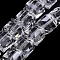Faceted Cube Shaped Crystal Glass Beads Strands, Clear, 10x10x10mm, Hole: 1.2~1.5mm, about 79pcs/strand, 30.7 inch