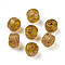 Handmade Lampwork Beads, Column, Dark Goldenrod, 11~13x10~11mm, Hole: 3mm