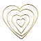 Iron Hoops, Macrame Ring, for Crafts and Woven Net/Web with Feather Supplies, Heart, 98mm