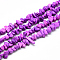 Synthetic Turquoise Beads Strands, Dyed, Chip, Medium Orchid, 5~13x5~13x1~7mm, Hole: 1mm, about 240~420pcs/strand, 34.6 inch