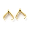 316 Surgical Stainless Steel Pendant Pinch Bails, Ice Pick Pinch Bails, Real 18K Gold Plated, 8x3mm, Hole: 1.5mm, Pin: 1mm