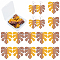 Resin & Wood Pendants, Tropical Leaf Charms, Monstera Leaf Pendant, Gold, 30x28x3.5mm, Hole: 2mm, 12pcs/box