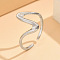 Wave 304 Stainless Steel Cuff Rings, Stainless Steel Color, Inner Diameter: Adjustable