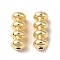Brass Beads, Grooved Beads, Cadmium Free & Nickel Free & Lead Free, Column, Real 18K Gold Plated, 8x3mm, Hole: 0.7mm