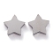 Non-Tarnish 304 Stainless Steel Charms, Star, Stainless Steel Color, 9.5x9.5x3mm, Hole: 1.8mm