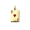 Rack Plating Brass Pendants, with Cubic Zirconia and Enamel, Rectangle with Playing Card Charm, Long-Lasting Plated, Lead Free & Cadmium Free, Real 18K Gold Plated, 19.5x10.5x3.5mm, Hole: 4x2.5mm