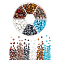 Natural & Synthetic Mixed Gemstone Beads, Chips, 3~5mm, Hole: 0.8mm, 10materials/box
