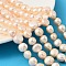 Natural Cultured Freshwater Pearl Beads Strands, Two Sides Polished, Grade 5A, PeachPuff, 10~11mm, Hole: 0.6mm, about 36~38pcs/strand, 13.70